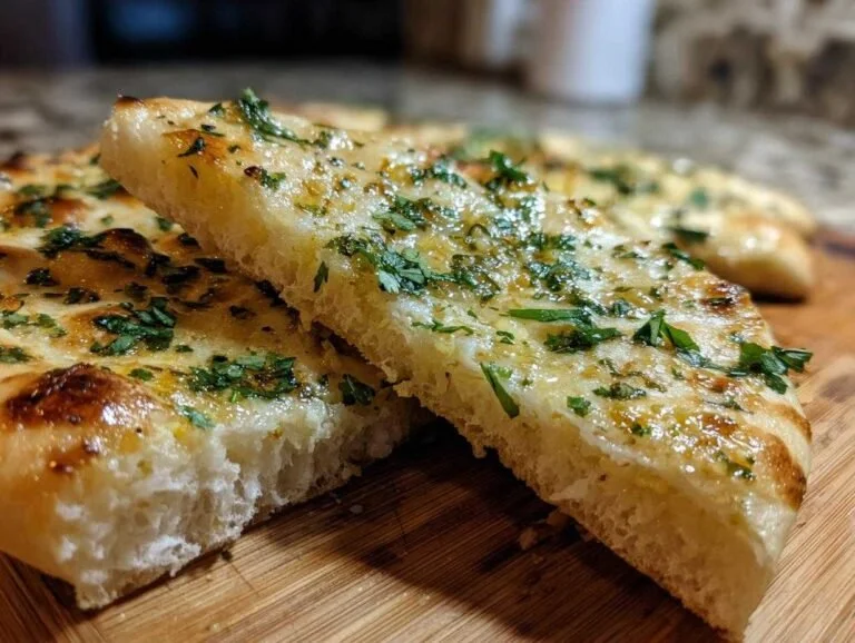 Amazing soft naan bread cooked in 8 minutes, served with various dishes.