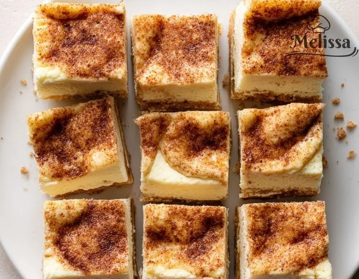 Heavenly Crescent Roll Cheesecake Bars with a creamy cheesecake filling