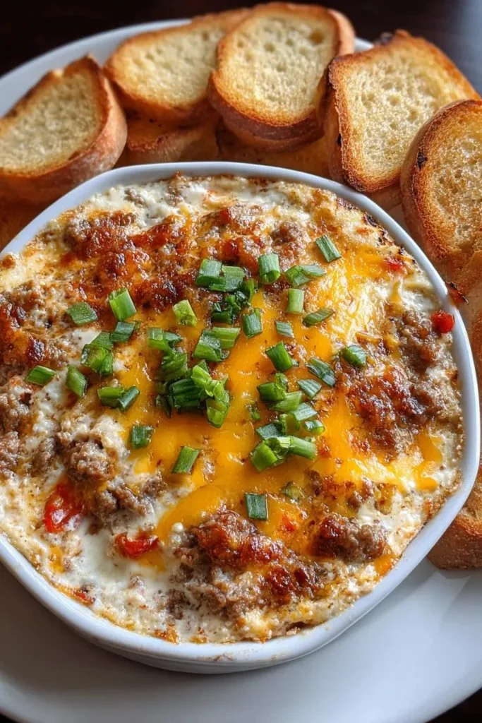 Bowl of Hissy Fit Dip served with fresh vegetables and crackers