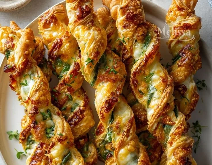 Delicious jalapeno popper twists served as a tasty appetizer.