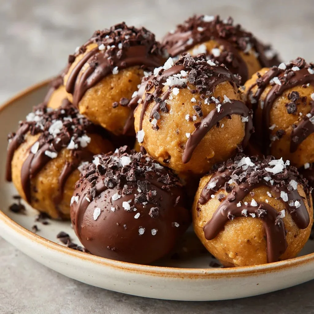 No-Bake Chocolate Peanut Butter Protein Balls - healthy and tasty snack