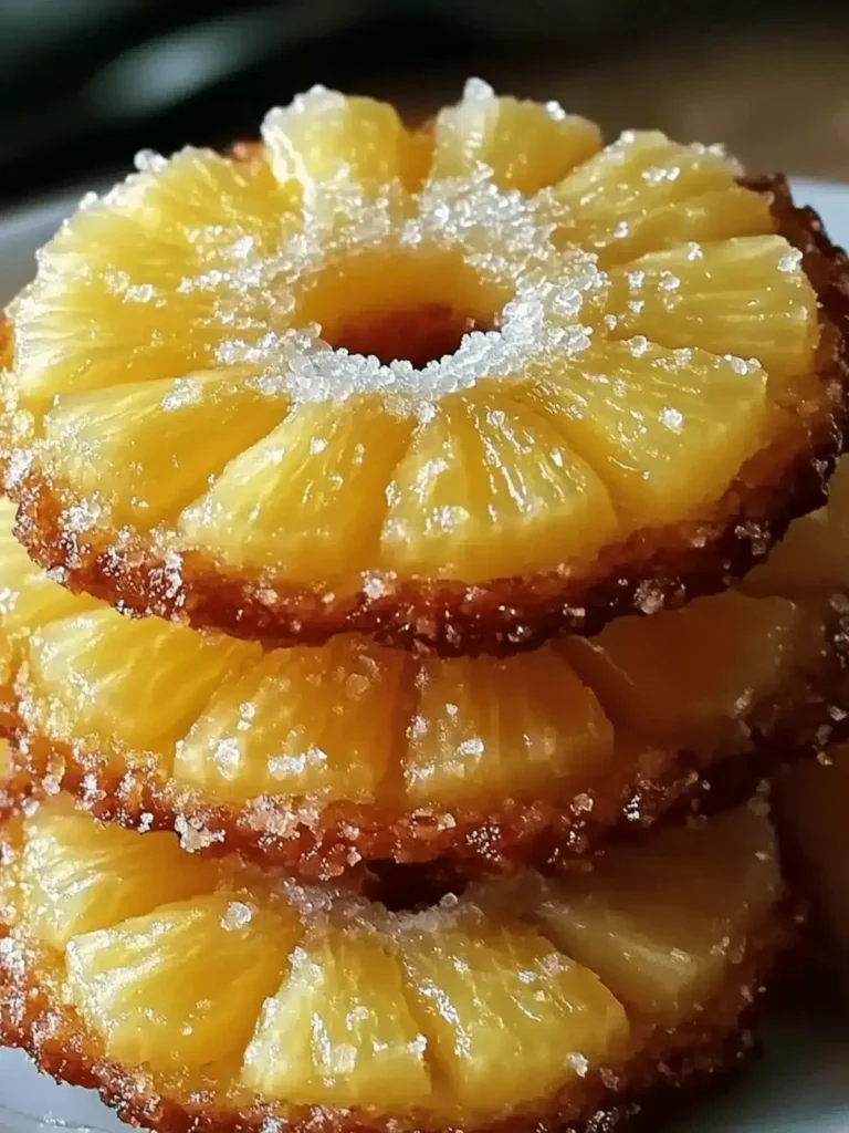 Delicious pineapple upside down sugar cookies decorated with cherries.