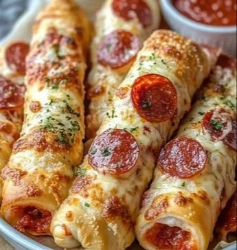 Irresistible pepperoni pizza roll breadsticks for easy snacking