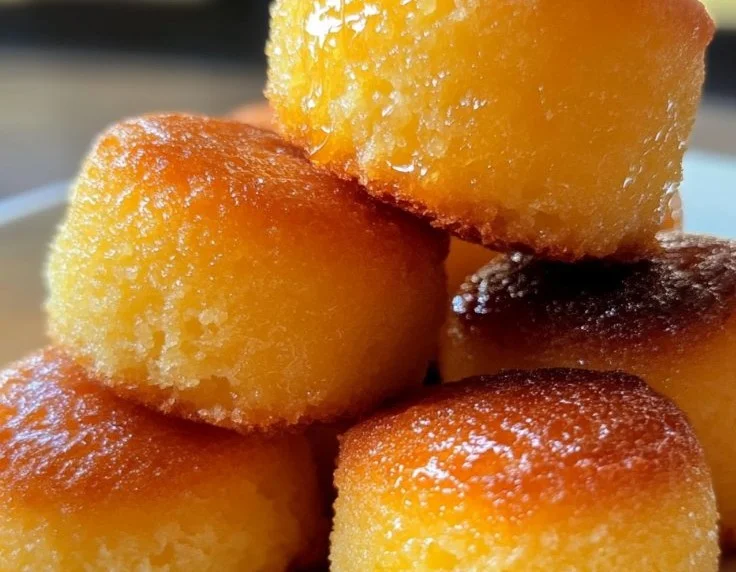 Southern-style honey butter cornbread poppers served in a basket