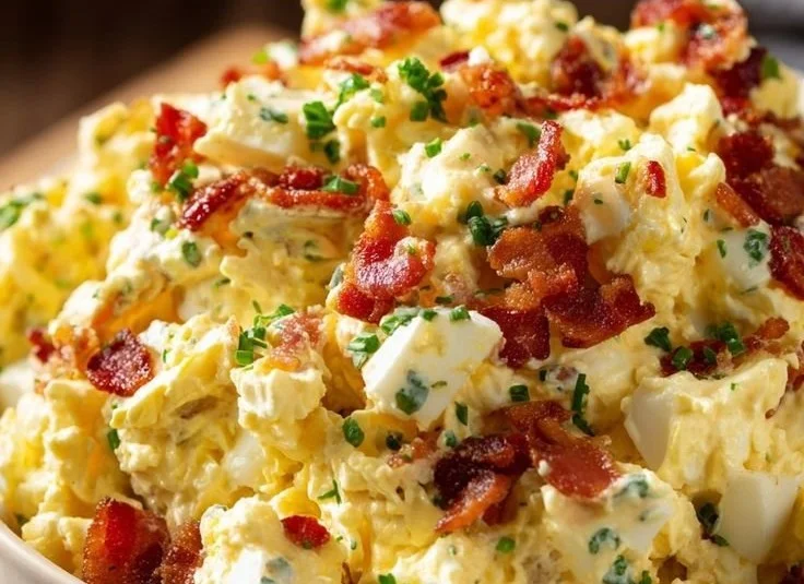 Creamy carnivore egg salad recipe with fresh ingredients and seasonings