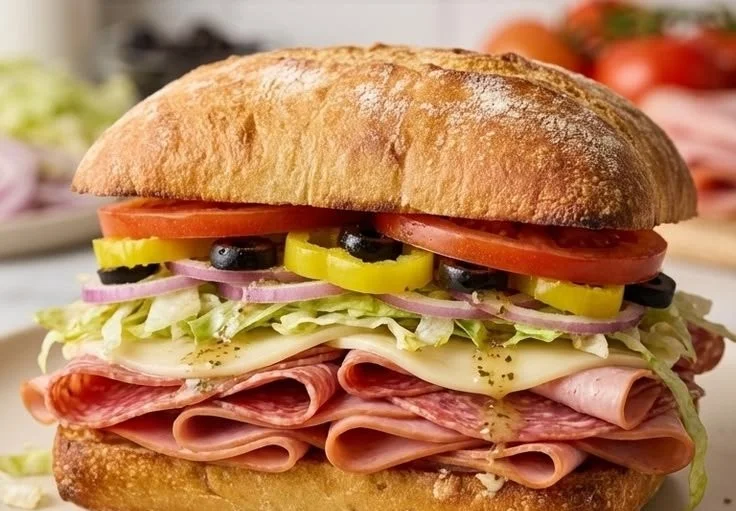 Delicious Classic Italian Sandwich with fresh ingredients and vibrant flavors