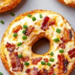 Creamy bacon cheddar bagels fresh out of the oven