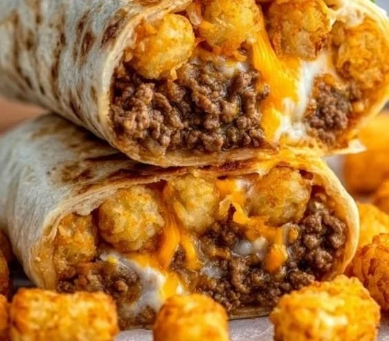 Plate of crispy beef and cheese tacos garnished with fresh toppings