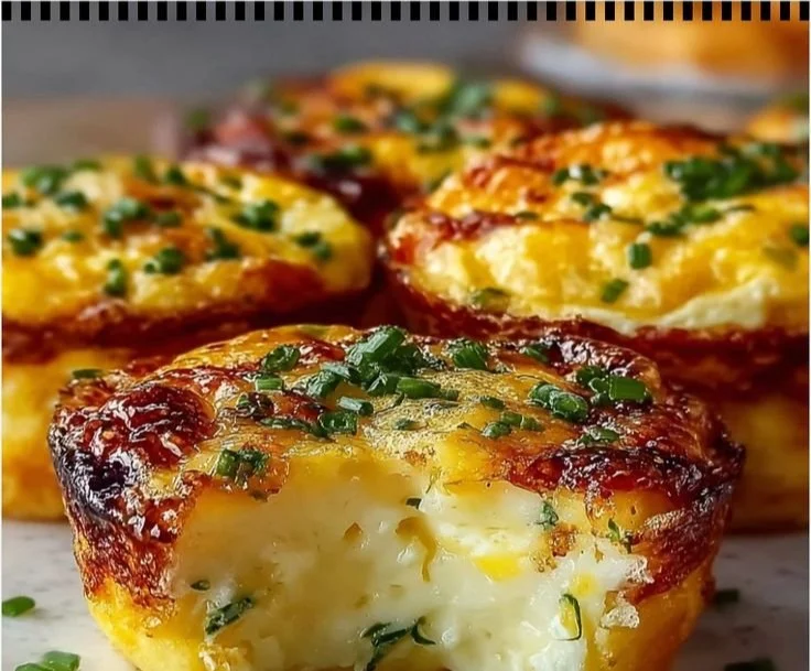 Fluffy cottage cheese egg bites served on a plate for breakfast