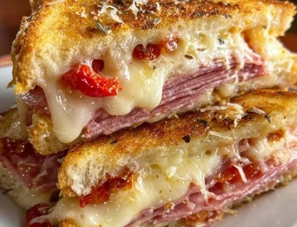 Mouthwatering Grinder Grilled Cheese Sandwich with perfectly melted cheese