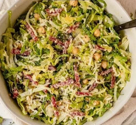 La Scala inspired chopped salad with fresh vegetables and dressing