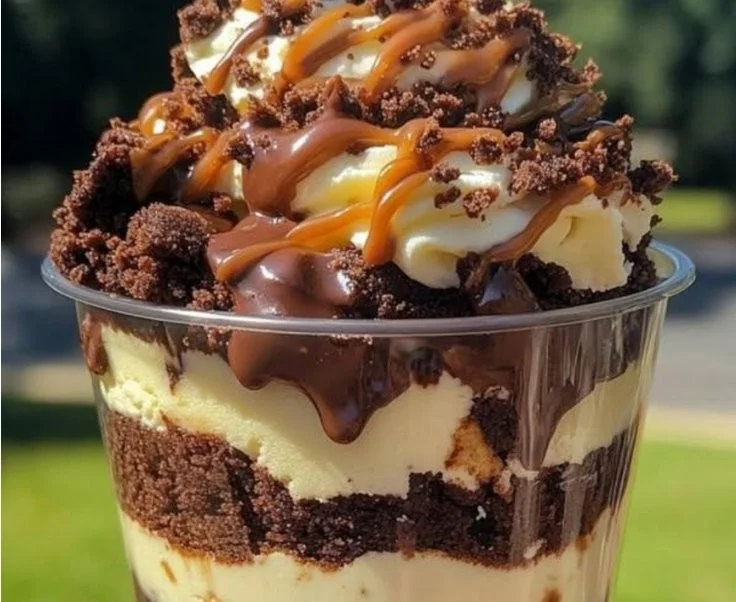 Delicious loaded brownie cheesecake cups ready to delight your taste buds