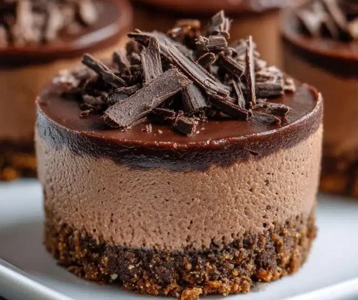 Mini mocha cheesecake bites served on a plate, ideal for a quick dessert treat.