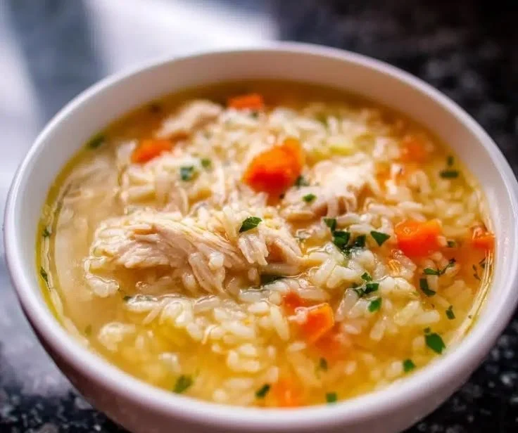 Delicious one-pot chicken rice soup, a hearty traditional comfort food