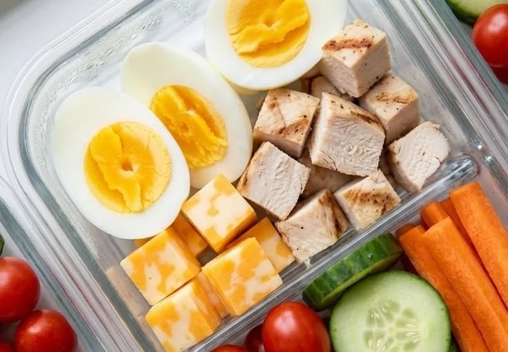 Protein-packed snack box filled with healthy snacks for energy and nutrition