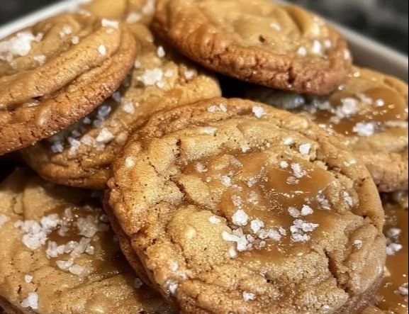 Delicious Salted Caramel Cookie fresh from the oven, perfect for dessert.