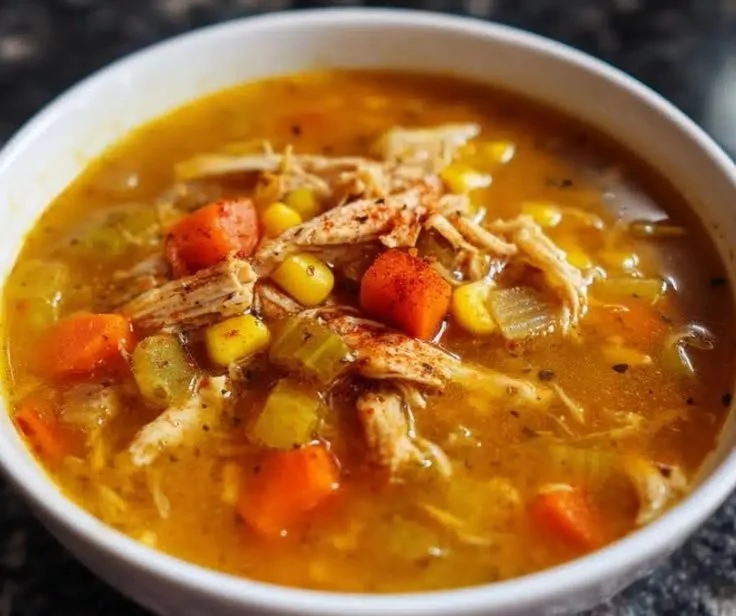 Smoky Paprika Chicken Chowder served in a bowl with fresh herbs