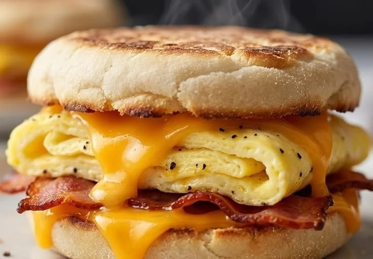 Deliciously baked egg sandwich muffins recipe for a perfect breakfast.