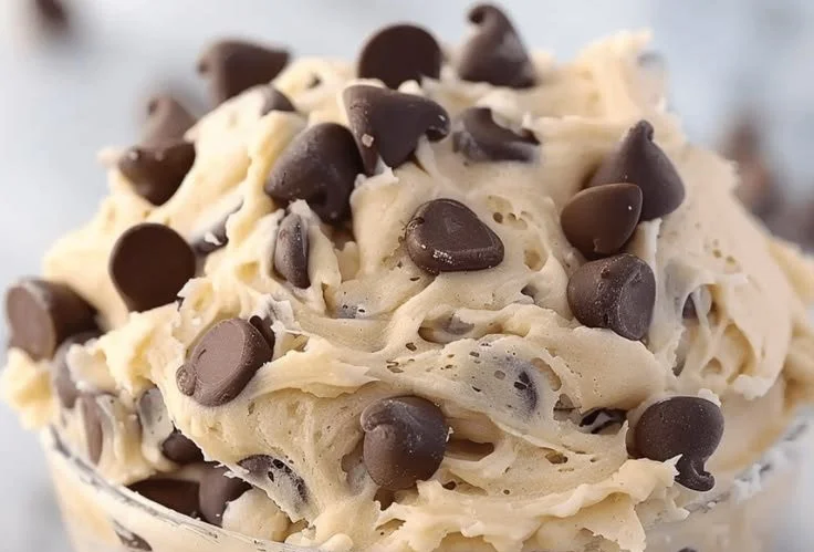 Healthy cookie dough made with Greek yogurt, perfect for snacking.