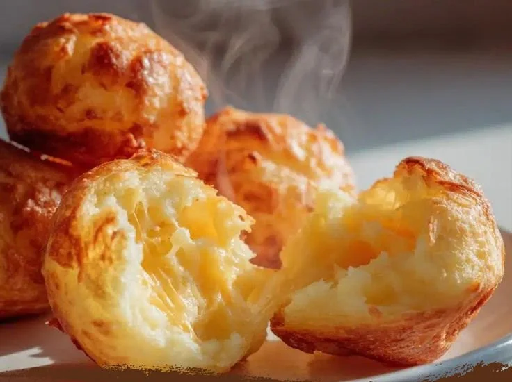 Crispy cheese puffs made from mashed potatoes, golden brown and delicious.