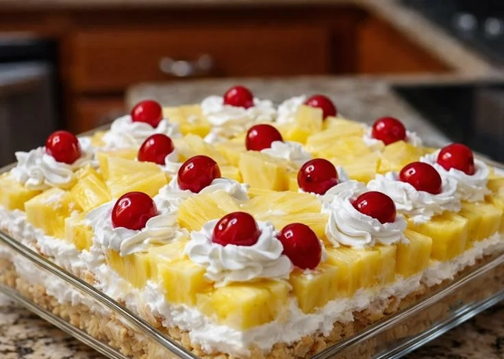 Easy Easter Pineapple Cake decorated for a festive celebration