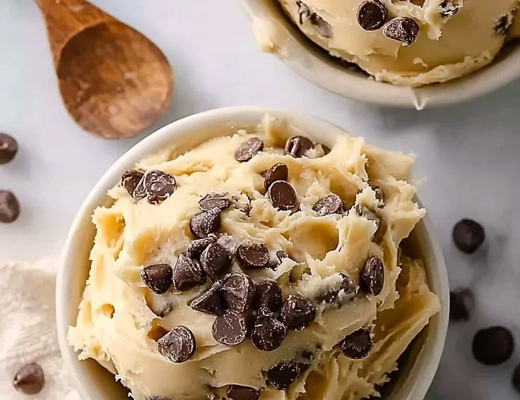 Homemade Greek yogurt cookie dough for healthy snacking