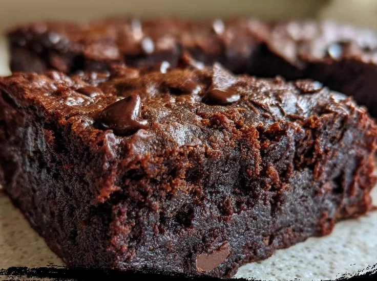 Delicious healthy sweet potato brownies topped with nuts and drizzled chocolate