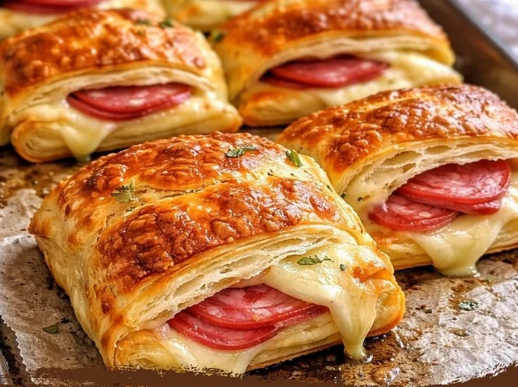 Italian Crescent Roll Sandwich Bake fresh out of the oven