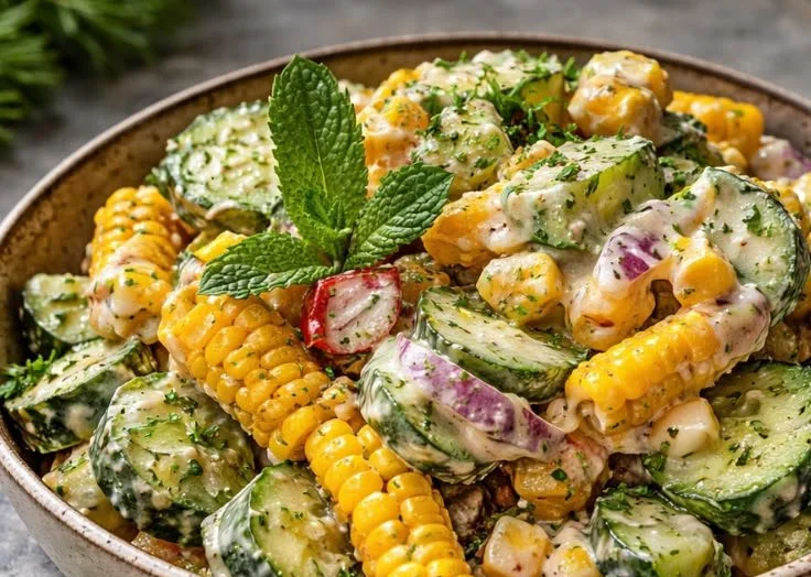 Refreshing Mexican cucumber salad with lime and spices