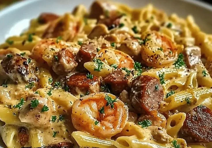 Pappadeaux Mardi Gras Pasta Copycat Recipe with vibrant ingredients