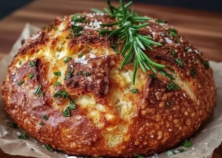 Homemade Parmesan Garlic Bread with a crispy crust and flavorful garlic topping