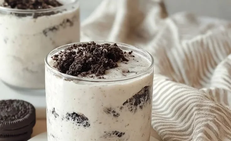 Delicious Protein Fluff Yogurt in Cookies and Cream flavor