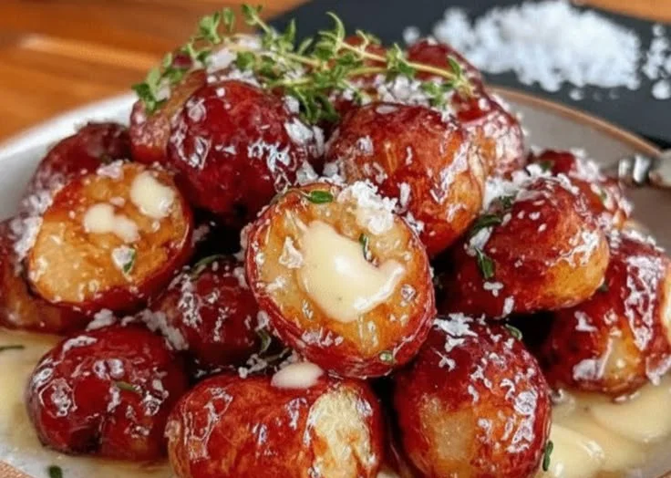 Plate of sea salt roasted radishes seasoned to perfection