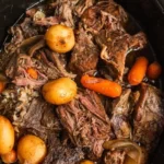 5-Minute Prep Crockpot Chuck Roast in a slow cooker