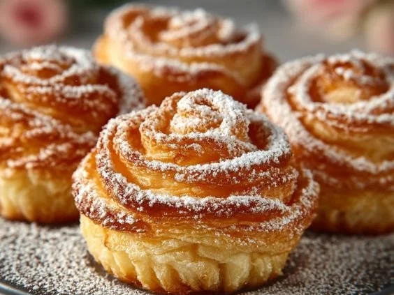 Freshly baked churro cruffins dusted with cinnamon sugar