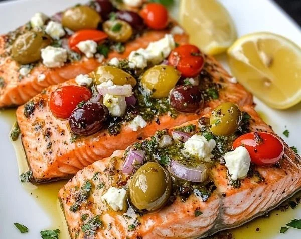 A beautifully plated classic Mediterranean dish showcasing vibrant ingredients.