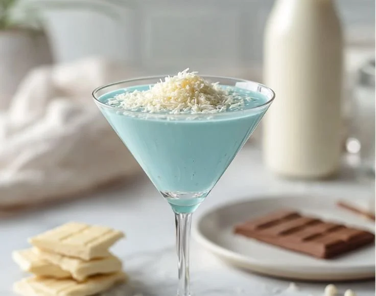 Cloud Nine Martini recipe showcasing a vibrant cocktail in a stylish glass.
