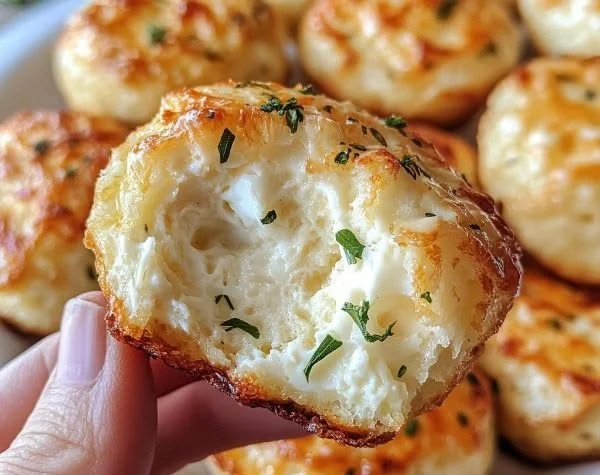 Delicious and fluffy cottage cheese egg muffins ready to be served