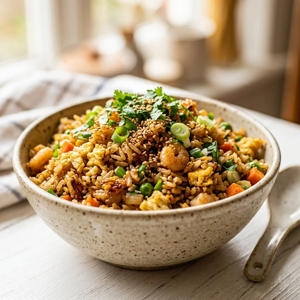 Easy fried rice recipe ingredients and preparation method