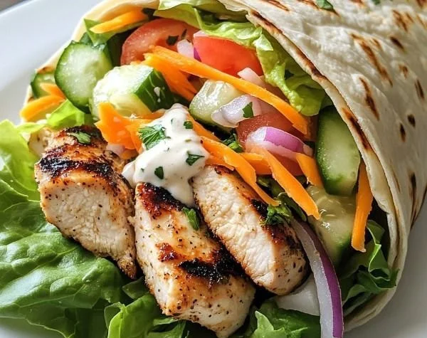 Healthy grilled chicken ranch wraps recipe for a quick and tasty meal