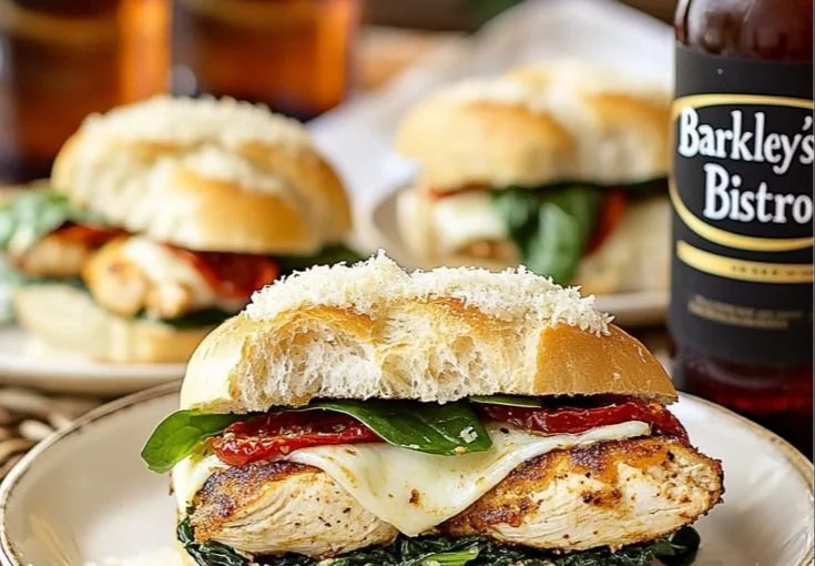 Delicious Italian Chicken Ciabatta Sandwich with fresh ingredients