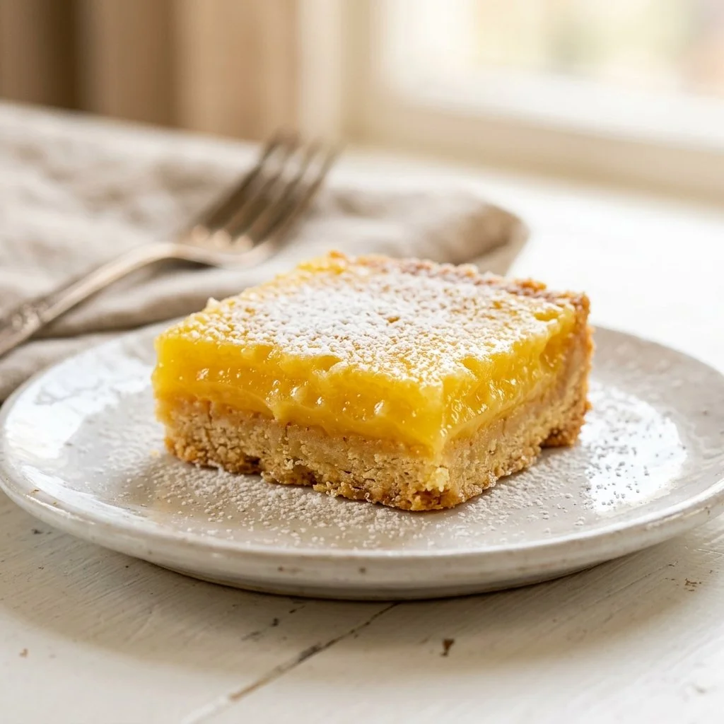 Delicious lemon bars with a golden crust and lemony filling