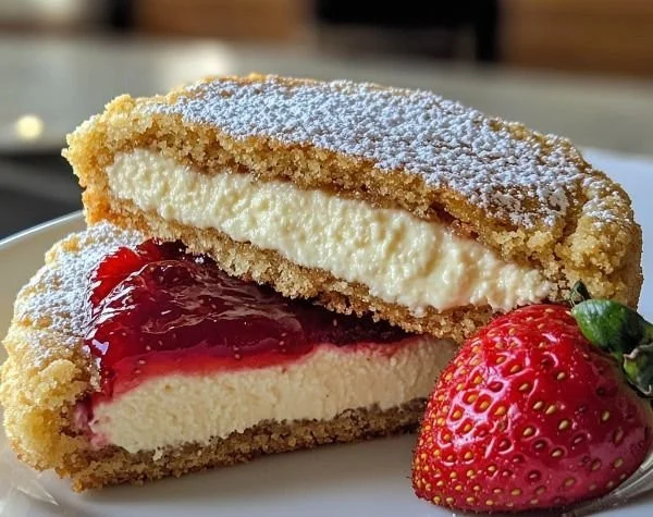 Delicious New York cheesecake cookies arranged on a plate