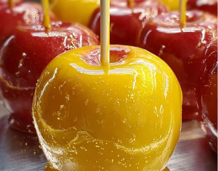 Pineapple Lemonade Candy Apples recipe with a tropical twist