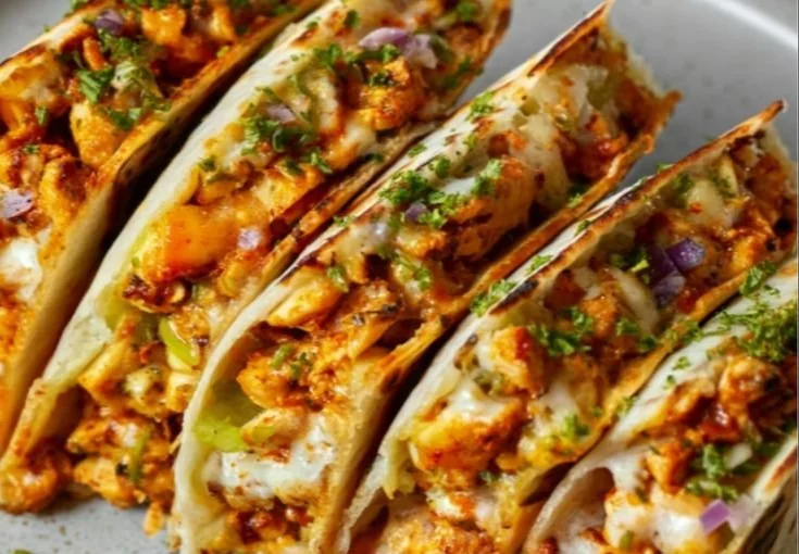 Taco Bell quesadilla copycat recipe with melted cheese and grilled chicken