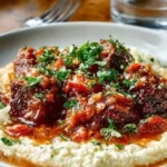 Turkish lamb and eggplant casserole served in a dish