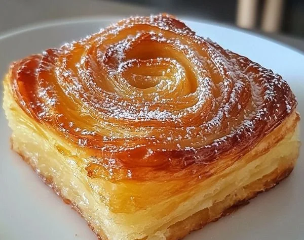 Freshly baked Vanilla Brioche loaf on a wooden table